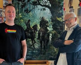Wiedźmin Geralt i Thorgal na jednym obrazie? Prezent Rosińskiego dla CD Projekt RED