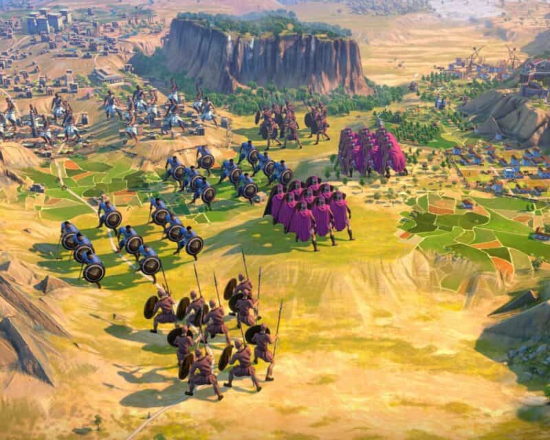 Humankind otrzymało darmowe demo – screen z gry, wojska na mapie