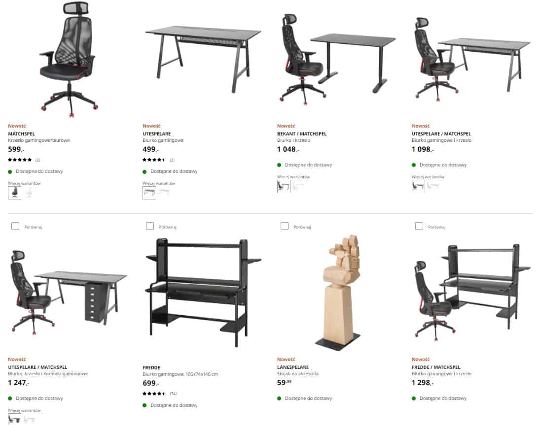 IKEA meble dla graczy