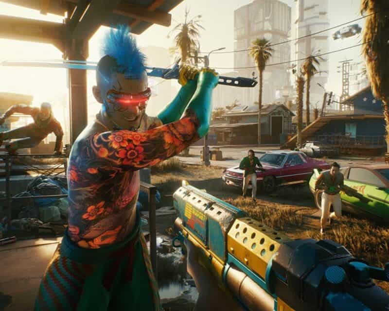 Przeciwnik z gry Cyberpunk 2077