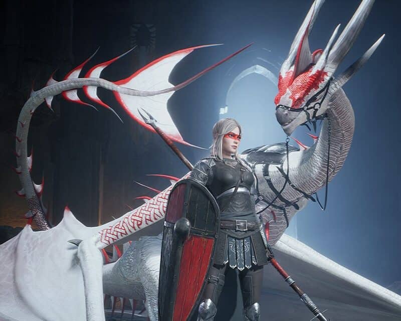 Century: Age of Ashes darmowa gra o smokach - na obrazku dumny jeździec ze swoją bestią.