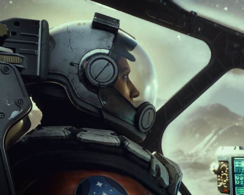 Grafika promująca grę Starfield, astronauta szykujący się do wylotu w kosmos, Starfield nowe materiały z gry