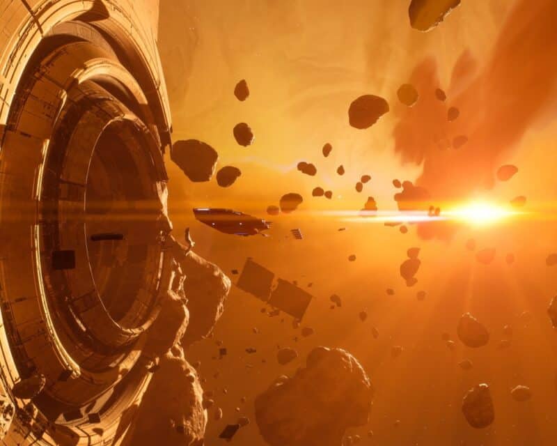 Zwiastun Homeworld 3 - screen z gry, wybuch, statek kosmiczny