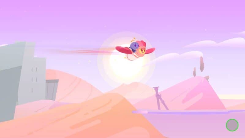 One Hand Clapping, recenzja, screen z lecącą bohaterką