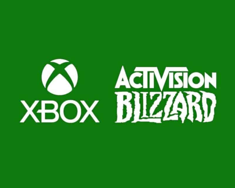 logo Xbox od Microsoft i Activision Blizzard na zielonym tle