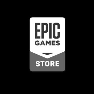 Na zdjęciu logo Epic Games Store, w którym można pobrać za darmo gry.