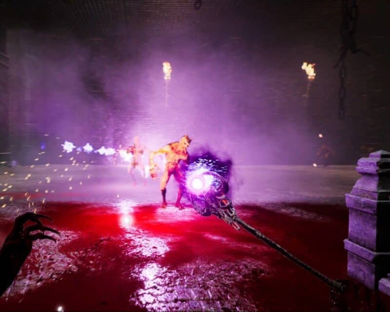 Zwiastun Souldead – screen z gry, walka z magiem, berło