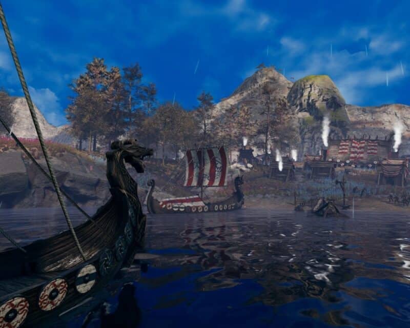 Frozenheim – drakkary na wodzie płynące w kierunku osady nad wodą, Frozenheim data premiery