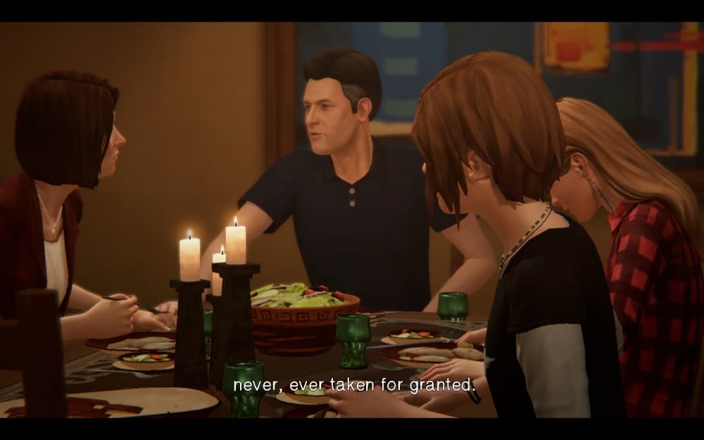 Before the Storm – nie tylko ojciec Chloe jest ważny, jest też ojciec Rachel, James – obrazek ilustracyjny, kłótnia przy stole