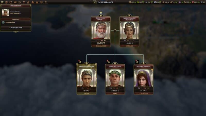 Drzewo rodzinne mojego władcy Grecji, króla Filipa. Ma żonę, dwóch synów i córkę.