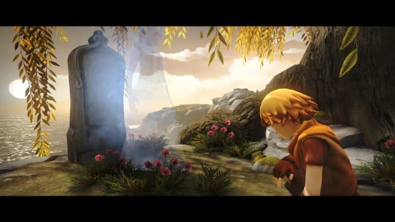 Recenzja Brothers: A Tale of Two Sons, młodszy brat przed grobem matki, duch matki