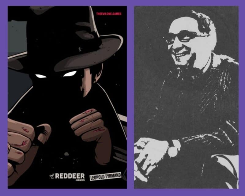 Leopold Tyrmand – na podstawie powieści Zły powstanie gra komputerowa - na obrazku kolaż, Tyrmand i fragment plakatu gry