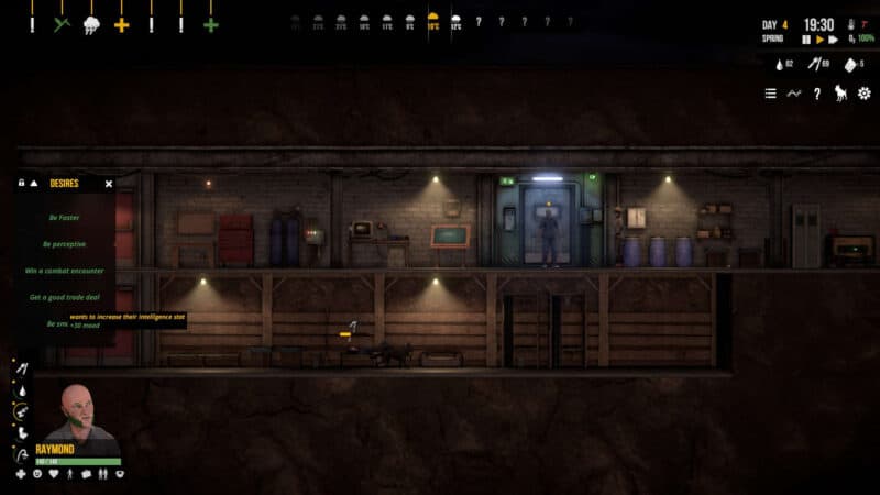 Sheltered 2 recenzja gry widok wnętrza bunkra oraz postaci i jej pragnień