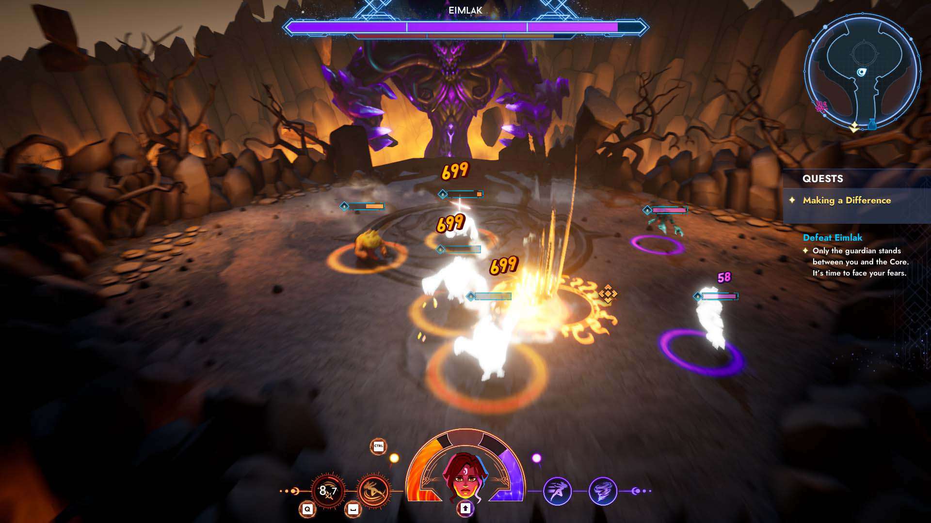 Walka z demonicznym strażnikiem rdzenia