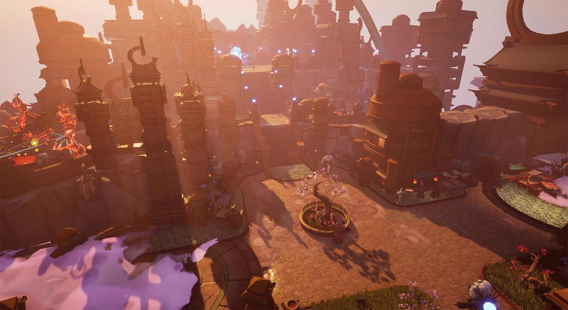 Pustynne miasto w chmurach w stylu arabsko-azjatyckim