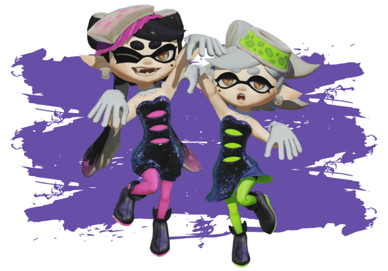 Na zdjęciu znajdują się siostry Callie i Marie na fioletowym tle.