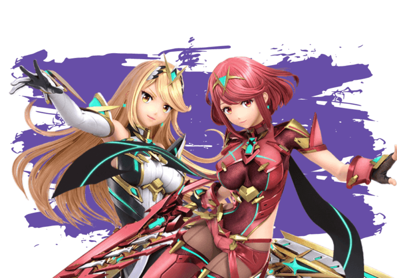 Na zdjęciu znajdują się Pyra oraz Mythra.