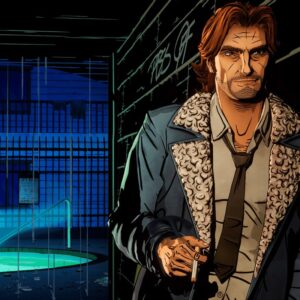 The Wolf Among Us 2 ľ zrzut ekranu, mężdzyzna z papierosem, noc, komiksowa, rysowana estetyka – gra została opóźniona