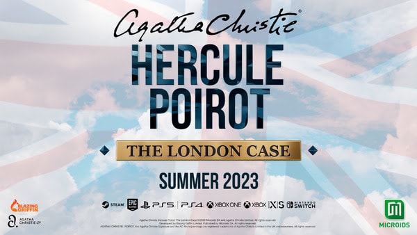 Hercule Poirot: The London Case zapowiedź - plakat gry, napisy