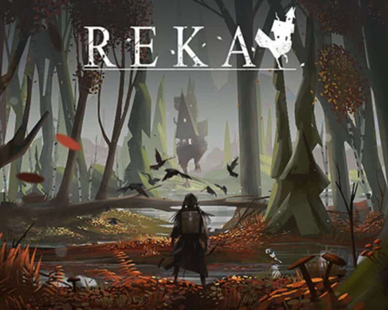 na grafice widzimy las, głównie pnie wysokich drzew, w oddali widać domek na kurzych łapkach idący w stronę kamery. Na pierwszym planie stoi odwrócona do widza plecami dziewczyna i patrzy ja idący ku niej domek, całość spowija lekka szara mgła