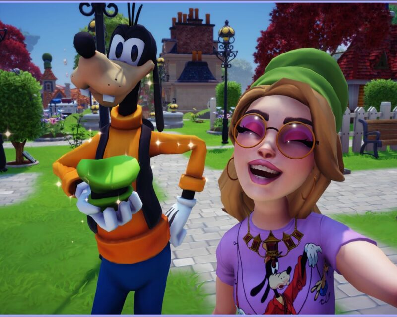 Goofy i postać z Disney Dreamlight Valley