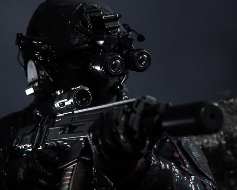 Grafika przedstawia komandosa z gry Call of Duty: Modern Warfare 3.