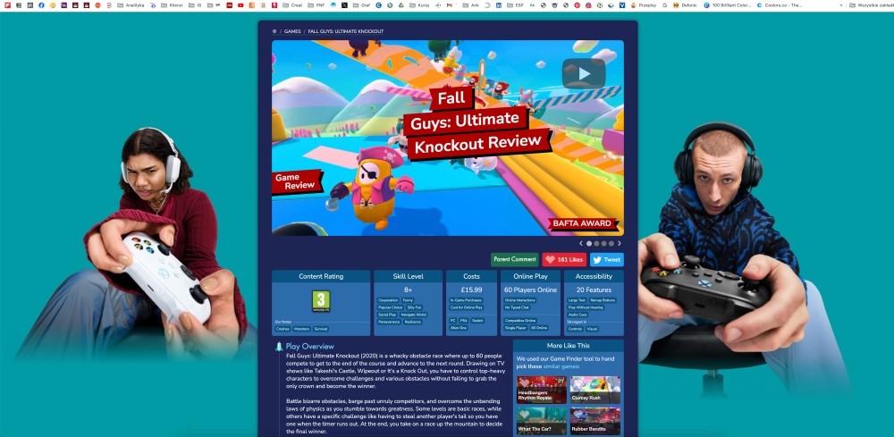 Family Gaming Database – screen z bazy, która pozwoli Ci dowiedzieć się, jak grać w gry wideo z dziećmi i wybierać dla nich odpowiednie gry.