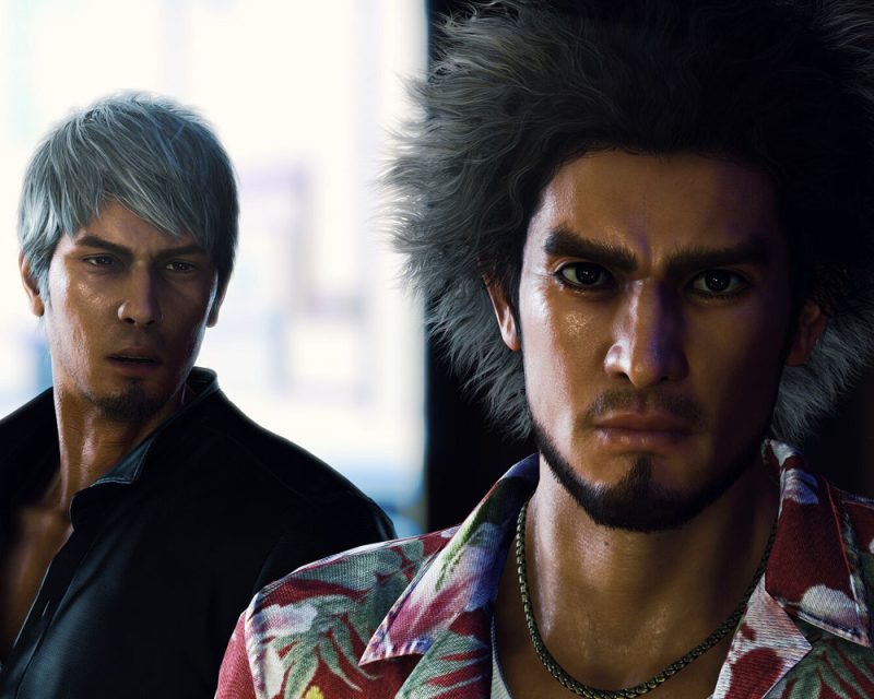 Obrazek przedstawia dwóch protagonistów Like a Dragon: Infinite Wealth – Ichibana Kasugę oraz Kazumę Kiryu.