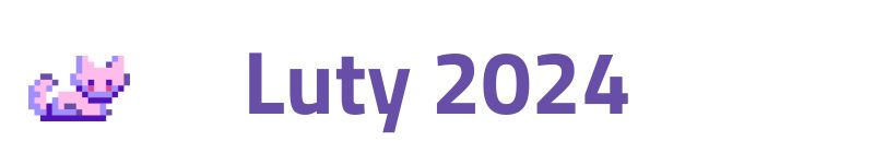 białe tło z napisem luty 2024