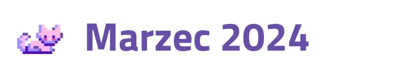 białe tło z napisem marzec 2024