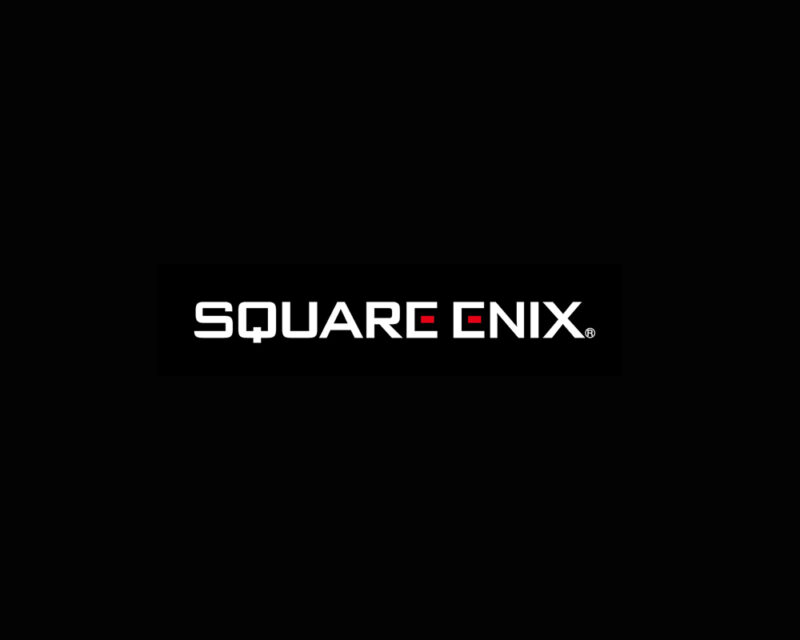 Logo Square Enix na czarnym tle.