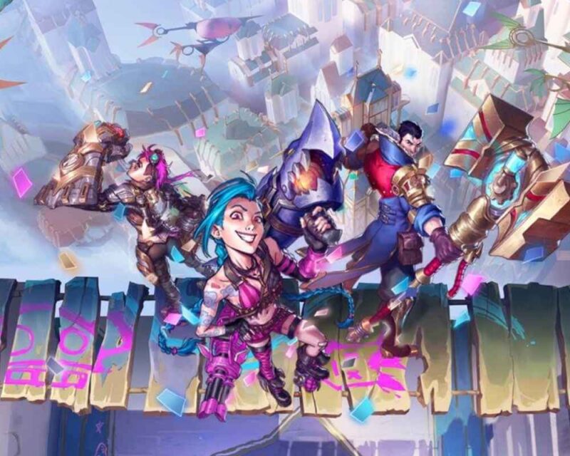 Obrazek prezentuje z lotu ptaka główne postaci z gry League of Legends