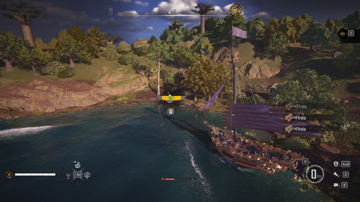 Skull & Bones, widzimy minigrę z żółtozielonym paskiem