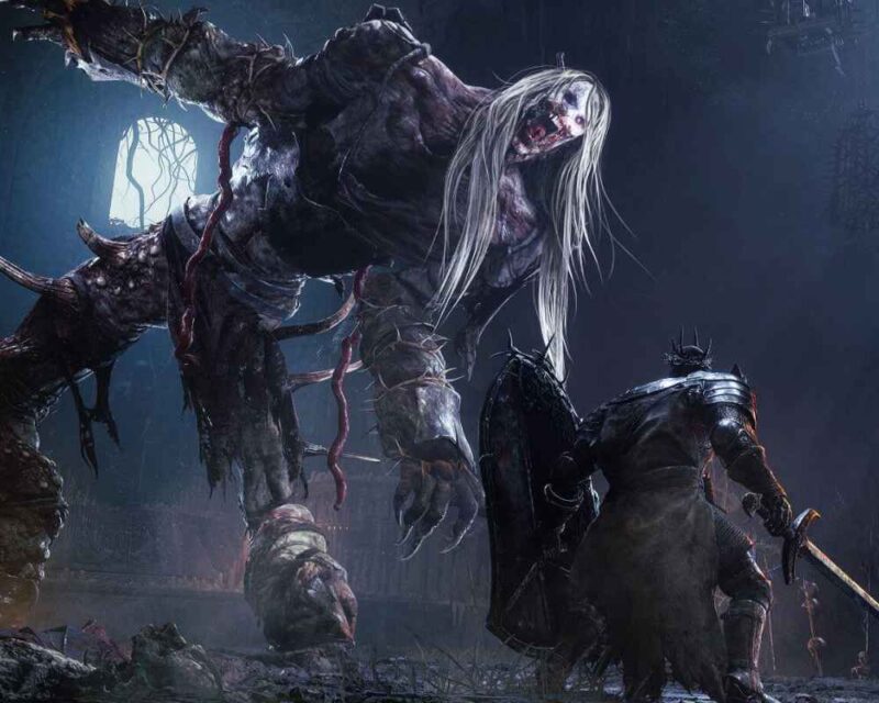 Upiorna postać z długimi włosami, będąca jedną z postaci występujących w grze Lords of the Fallen