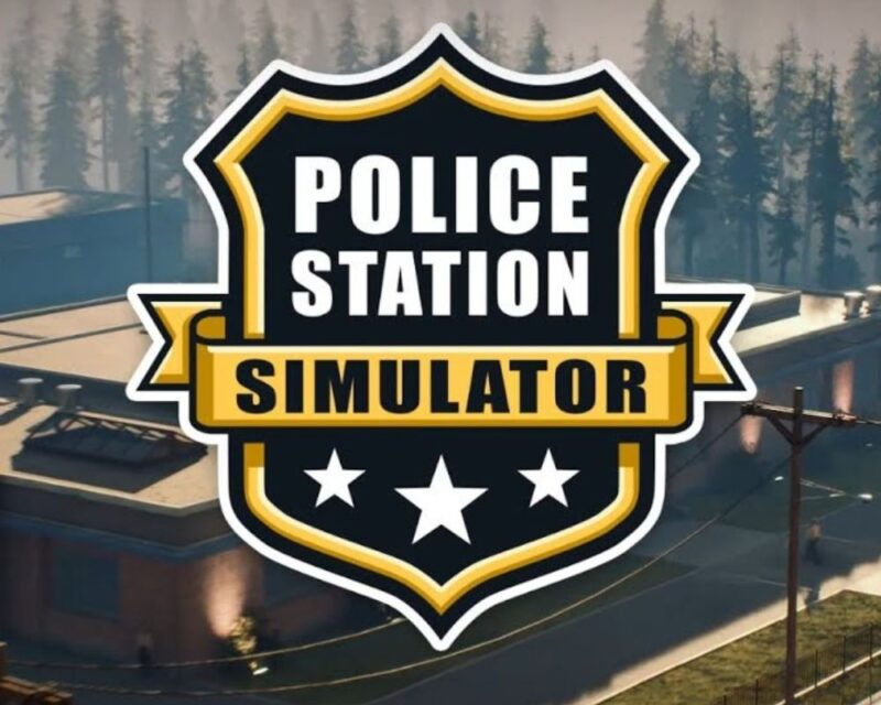 Logo Police Station Simulator w kształcie policyjnej odznaki