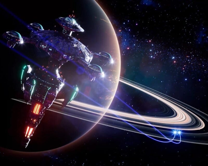 Scena kosmosu z System Shock Remake