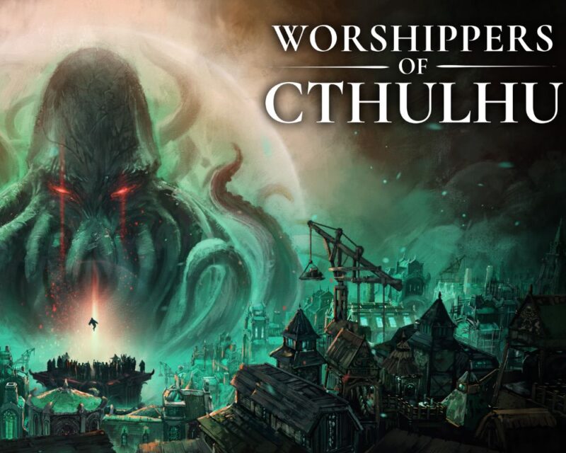 Obrazek przedstawia człowieka o głowie w kształcie ośmiornicy z odchodzącymi od niej licznymi mackami, przed nim na pierwszym planie widać budynki w mieście owitym ciemnością