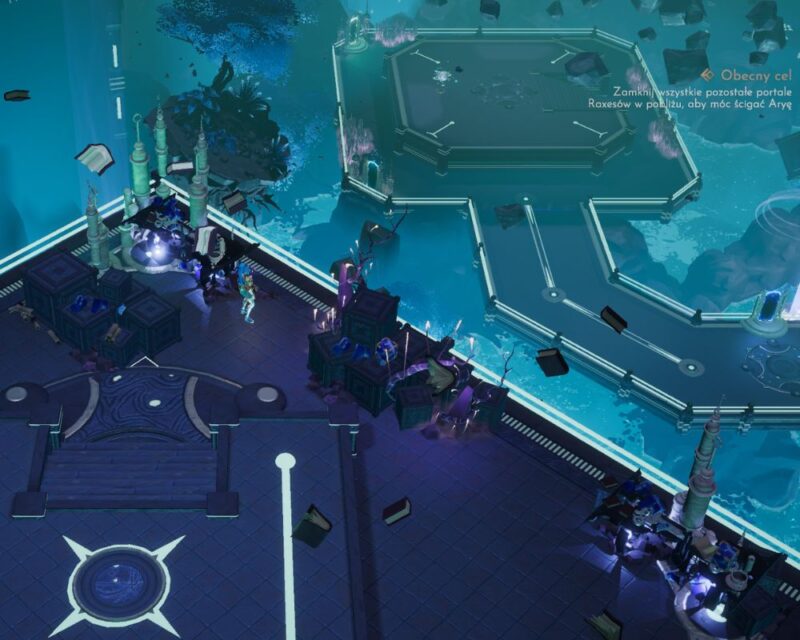 Bohaterka stoi pośrodku futurystycznej lokacji, Lysfanga: The Time Shift Warrior