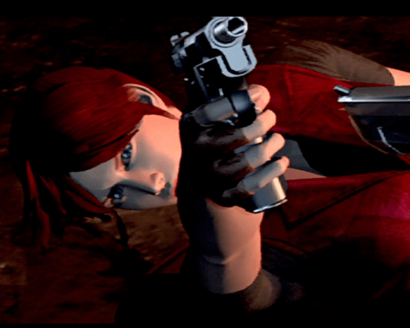 Bohaterka z Resident Evil Code Veronica, leży trzymając uniesioną broń; według plotek gra wkrótce dostanie remake, za to na Resident Evil 9 przyjdzie nam poczekać.