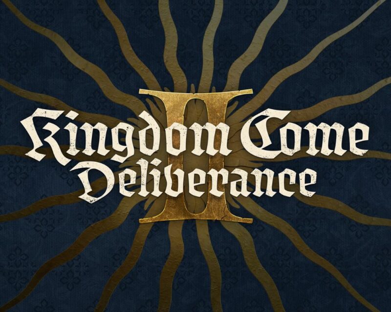 logo gry Kingdom Come Deliverance 2 na czarnym tle