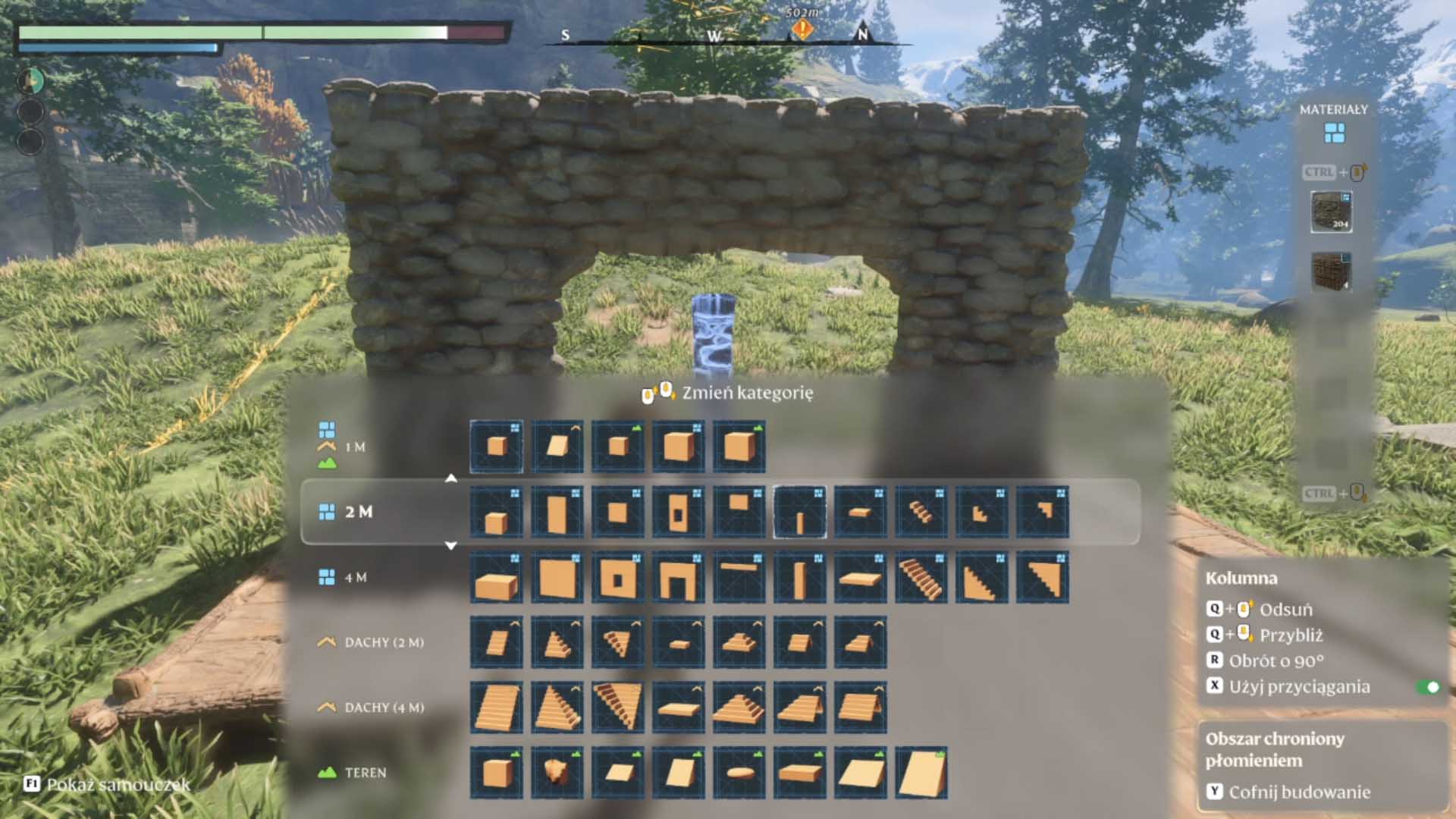 Menu budowy z Enshrouded