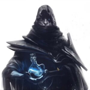 Postać z eliksirem z intro do gry Enshrouded