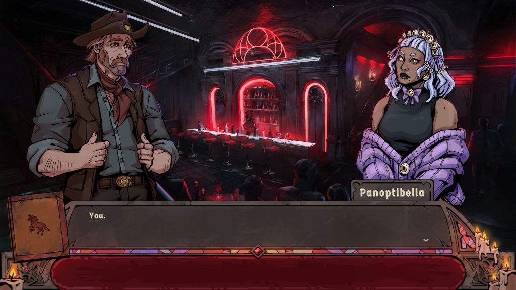 Screen z gry Vampire Therapist - Sam spotyka w barze kobietę