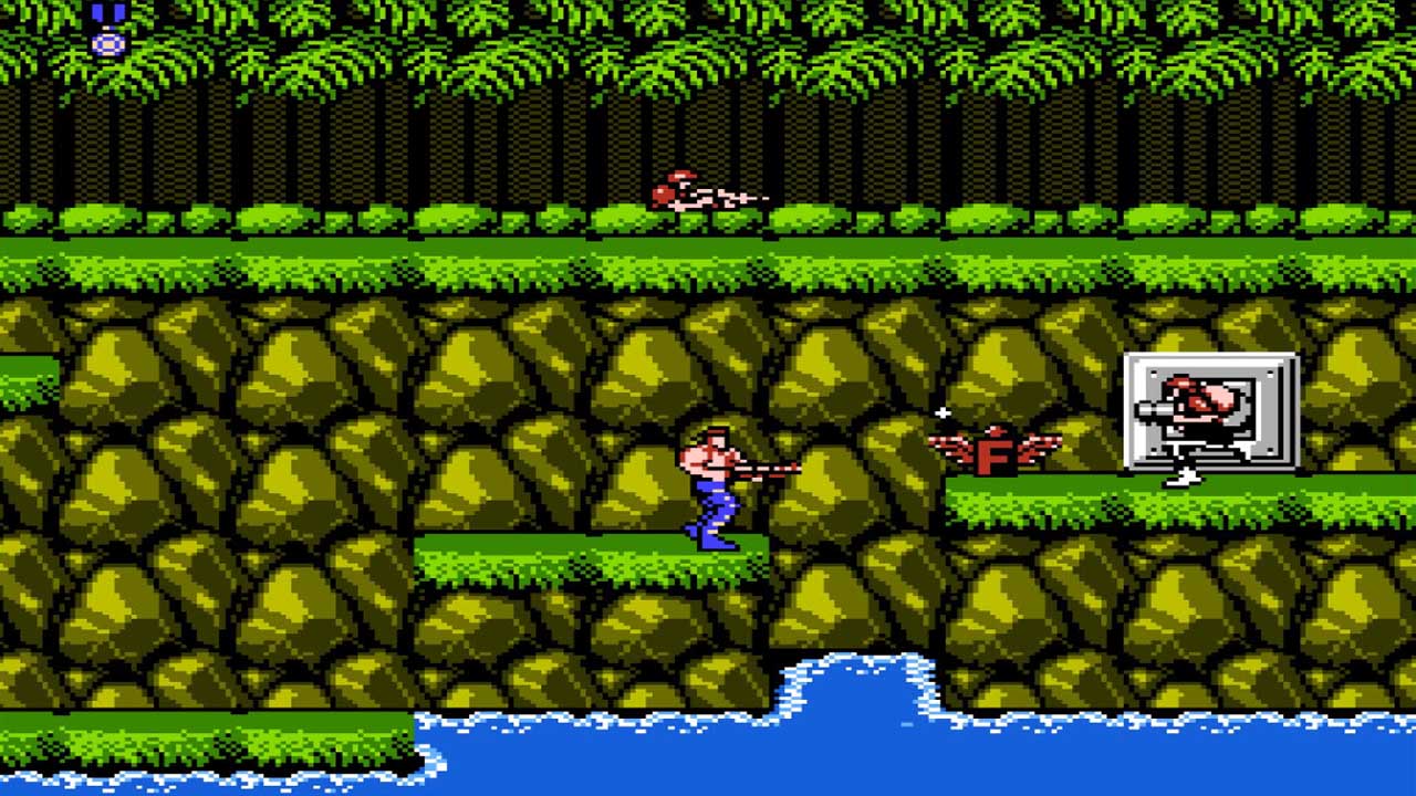 grafika prezentuje pierwszy etap z gry Contra