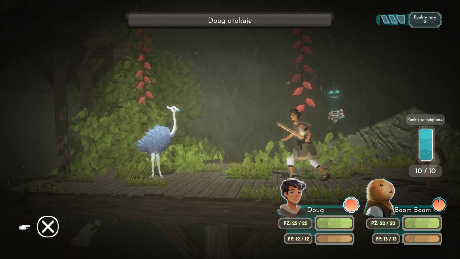 Na grafice promującej Beyond Galaxy widać po lewej zwierzę przypominające strusia, a po prawej głównego bohatera, Douga, oraz Boom Booma.