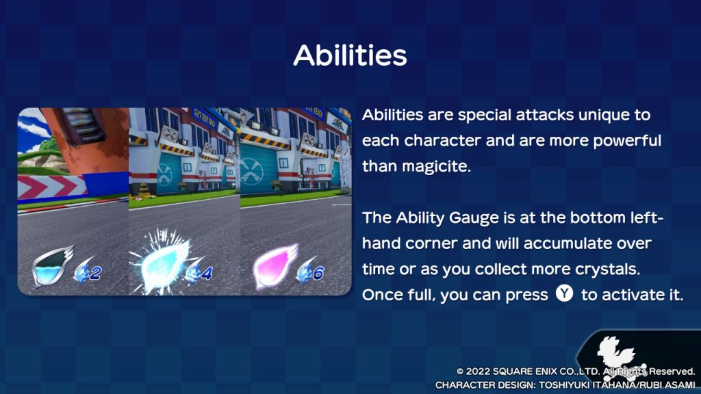 Ekran ładowania. Informacja o umiejętnościach, a po lewej stronie obrazki, które pomogą ją zrozumieć. 