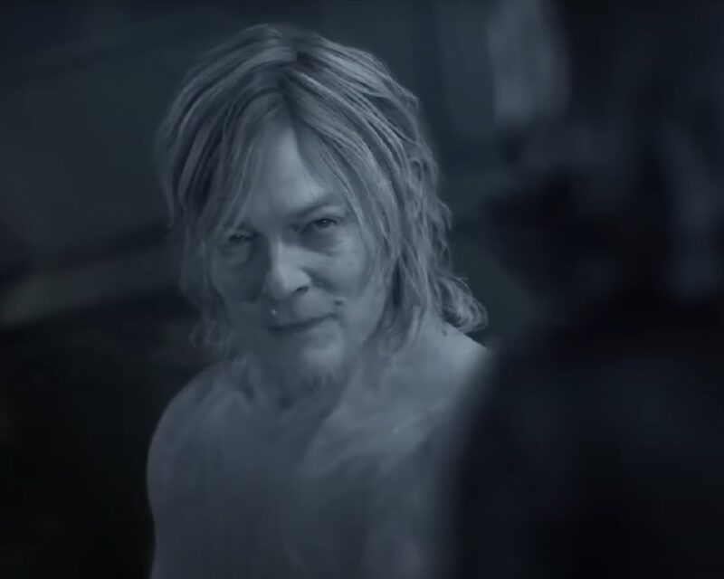Sam z tajemniczej, czarno-białej sceny z najnowszego zwiastunu Death Stranding 2, którego data premiery dalej pozostaje niestety nieznana.