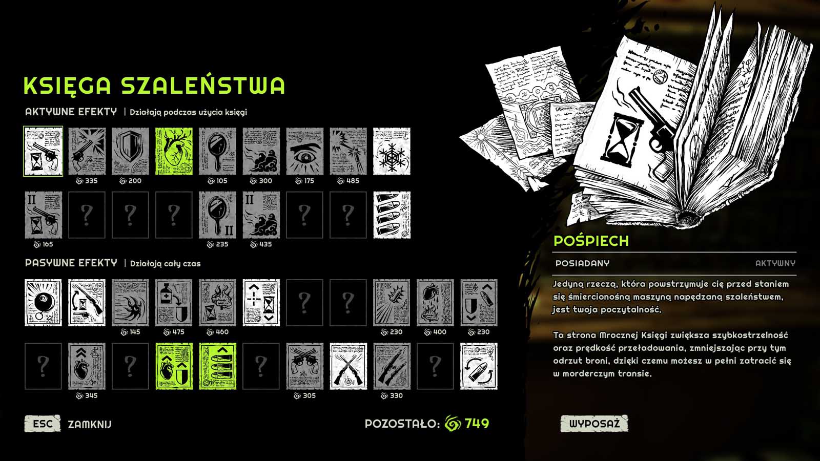 Karty mrocznej księgi oferują graczowi szereg rozmaitych zdolności
