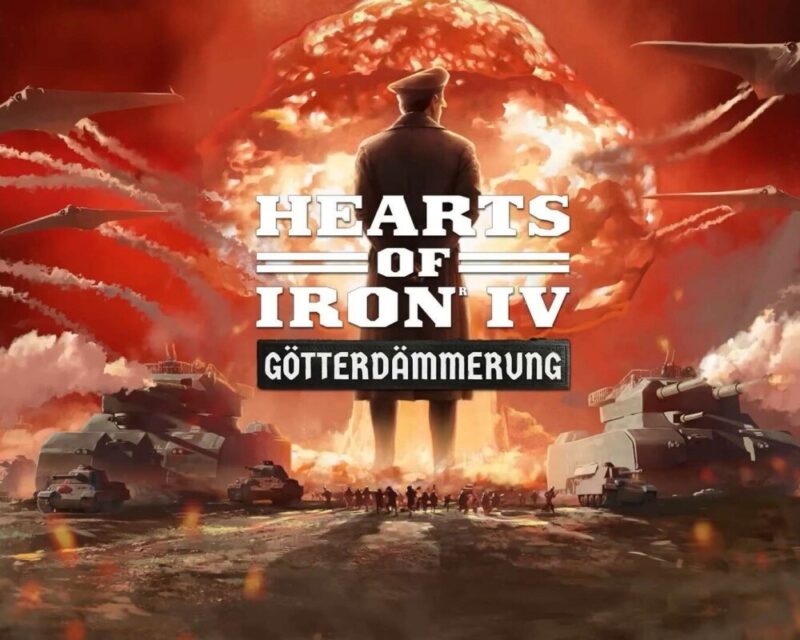 Grafika z gry Hearts of Iron 4 przedstawiająca żołnierza na tle wybuchu