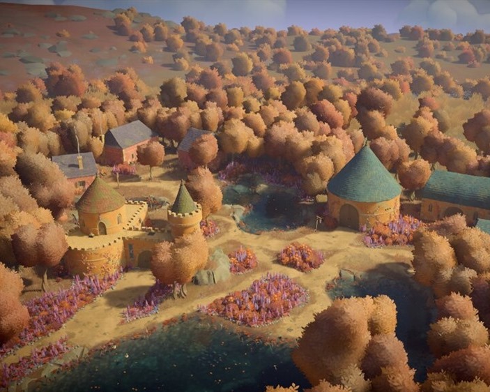 Mały zamek ukryty w lesie